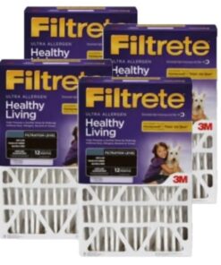 Filtrete 4″ Ultra Allergen Reduction Deep Pleat Air Filter – 1550 MPR, 4-Pack
