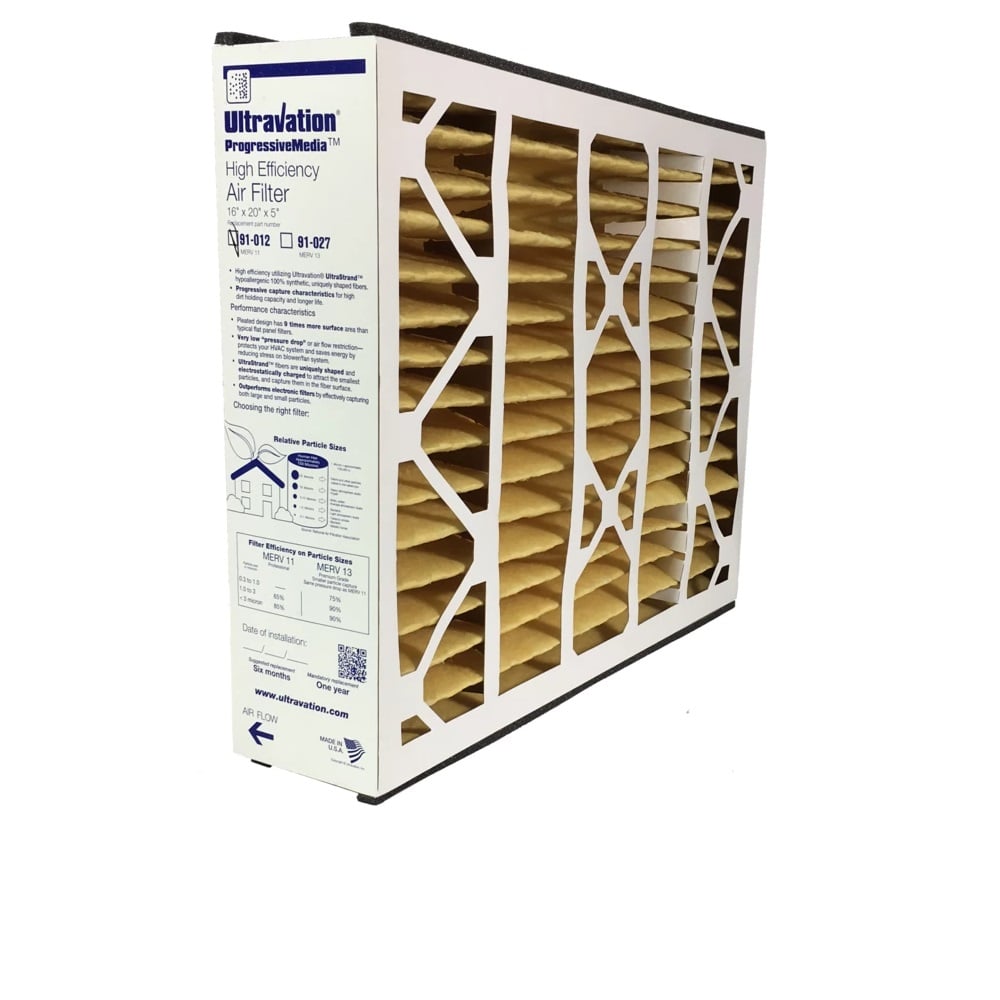 Ultravation 91-012 MERV 11 16x20x5 Furnace Filter