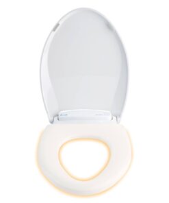 Brondell LumaWarm Heated Nightlight White Toilet Seat – Round