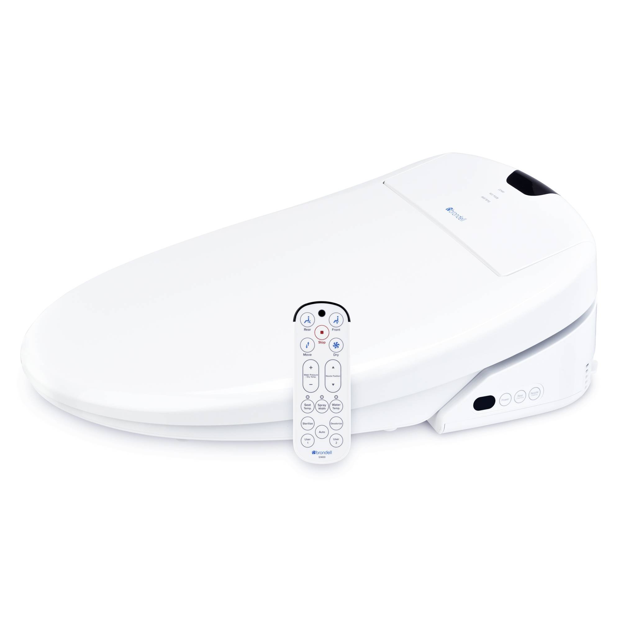 Brondell Swash 1400 White Luxury Bidet Toilet Seat - Elongated