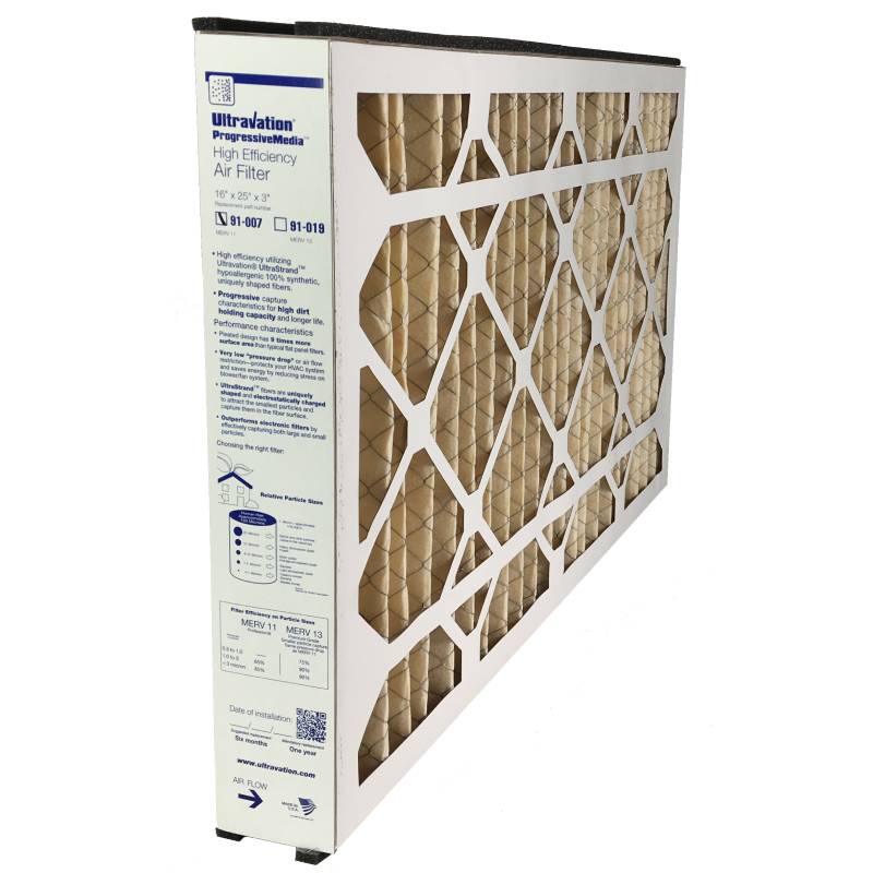 Ultravation 91-007 MERV 11 16x25x3 Furnace Filter